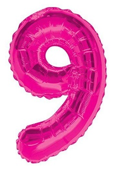 Article et décoration de fête Unique Party Unique party - 55739 - ballon géant - numéro 9 - 86 cm - rose