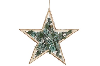 Article et décoration de fête Beliani Décoration murale de noël en forme d'étoile verte