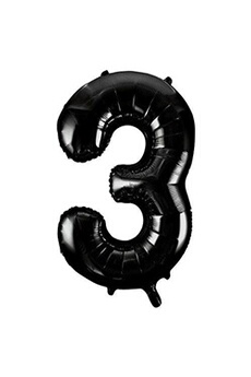 Article et décoration de fête Unique Party Unique party - 55863 - ballon géant - numéro 3, 86 cm, noir