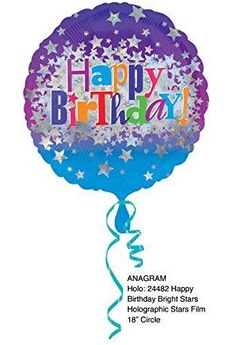 Article et décoration de fête Toycentre Amscan happy birthday bright stars hx foil balloons standard