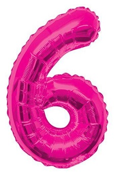 Article et décoration de fête Unique Party Unique party - 55736 - ballon géant - numéro 6 - 86 cm - rose