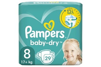 Couche bébé Pampers Pampers baby-dry taille 8 - 29 couches