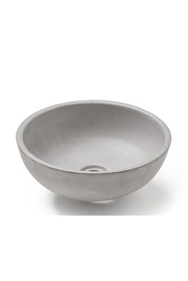 Vasque Pegane Vasque à poser / lavabo en marbre coloris gris beton - Diametre 37 x Hauteur 12 cm - -