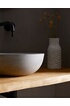 Pegane Vasque à poser / lavabo en marbre coloris gris beton - Diametre 37 x Hauteur 12 cm - - photo 2