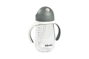 Biberon Beaba Beaba, biberon/tasse d'apprentissage /tasse paille 300 ml, gris minéral