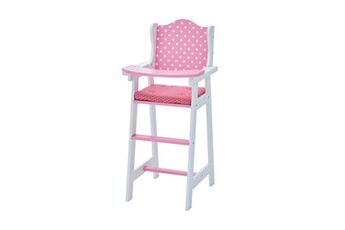 Accessoire poupée Teamson Kids Chaise haute pour poupon poupée jouet rose à pois blanc teamson kids td-0098ad