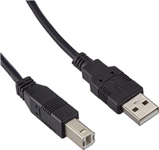 1.8M Noir Cable USB A-B pour TOUS Canon Imprimantes - Inclus: Canon PIXMA MX S SELPHY MX300 MX310 MX320 MX330 MX340 MX350 MX410 MX420 MX700 MX7600