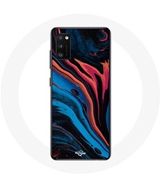 Coque pour Oppo A16 Texture abstraite bleu noir rouge