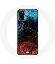 Coque pour Oppo A16 fond de texture abstraite rouge noir bleu