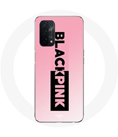 Coque pour Oppo A54 5G Blackpink Groupe de K-pop Logo Noir Rose Fond Rose