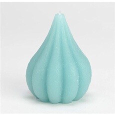 Amadeus - Bougie Poire - 7,5 x 10 cm - Bleu Azur - Lot de 6