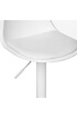 Pegane Lot de 2 chaises de bar en polypropylene coloris blanc - Diametre 45 x Hauteur 103 cm -- photo 2