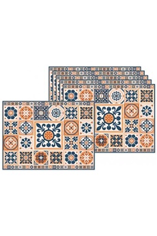 nappe de table the home deco factory - set de table motifs carreaux de ciments 40 x 30 cm