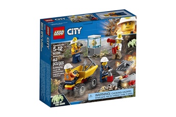 Figurine de collection Lego Lego city - l'équipe minière - 60184 - jeu de construction