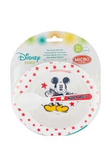 Cuillère bébé Mickey Mouse Mickey mouse - set micro-ondes (bol + cuillère à café)