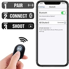 Mini telecommande bluetooth pour appareil photo smartphone