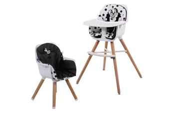 Chaises hautes et réhausseurs bébé Nania Nania - chaise haute évolutive paulette - des 6 mois jusqu'a 5 ans - coussin réversible - fabriquée en france - 101 dalmatien