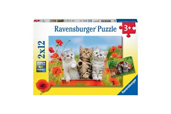 Puzzle Ravensburger Puzzles 2x12 p - la decouverte des chats