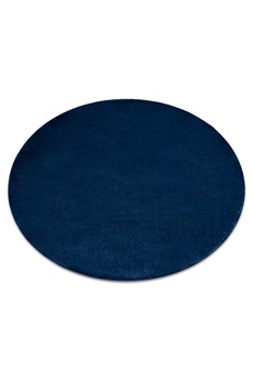 Tapis pour enfant Rugsx Tapis cercle posh shaggy bleu foncé très épais, en peluche, antidérapant, lavable cercle 60 cm
