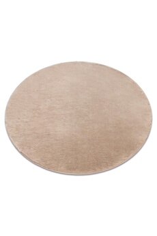 Tapis pour enfant Rugsx Tapis cercle posh shaggy beige très épais, en peluche, antidérapant, lavable cercle 60 cm