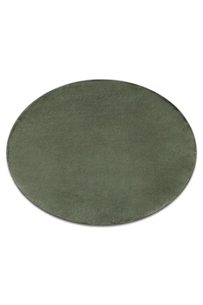 Tapis pour enfant Rugsx Tapis cercle posh shaggy verte très épais, en peluche, antidérapant, lavable cercle 60 cm