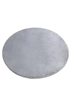 Tapis pour enfant Rugsx Tapis cercle posh shaggy gris très épais, en peluche, antidérapant, lavable cercle 60 cm