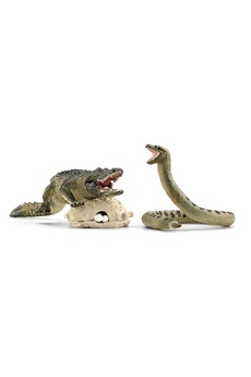 Figurine de collection Schleich Schleich 42625 - wild life duel aligator/anaconda