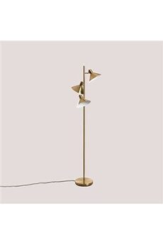 pied de lampe sklum lampadaire métallisé maurice doré 160 cm