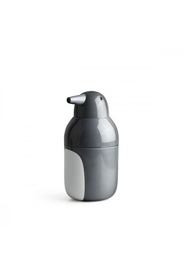 Porte savon et distributeur Qualy - Distributeur de savon liquide Penguin - Gris -