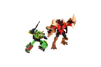 Figurine pour enfant Hasbro Jurassic park x transformers generations - figurines tyrannocon rex 18 cm & autobot jp93 14 cm