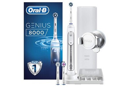 Brosse à dents électrique Oral B Oral-b genius 8000 crossaction electric toothbrush rechargeable powered by braun