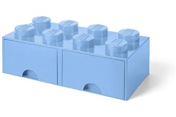 Lego Lego Pierre de rangement avec tiroirs 8 tenons 50 x 18 cm pp bleu clair