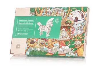 Autres jeux de construction Gigamic Mr. Playwood kit de maquette licorne 24 x 23cm en bois 140 pièces