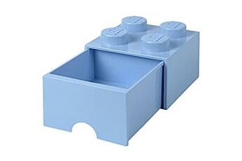 Lego Lego Pierre de rangement avec tiroir 4 clous 25 x 18 cm pp bleu clair