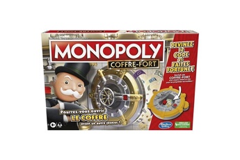 Autres jeux créatifs Monopoly Monopoly coffre-fort, jeu de plateau pour la famille et les enfants, 2 a 6 joueurs, des 8 ans, inclut un coffre-fort