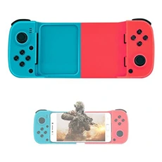 Manette Mcbazel Manette de jeu mobile sans fil Bluetooth pour téléphones mobiles iOS/Android/PS3/PS4/Nintendo Switch/Switch OLED/PC - Bleu/Rouge