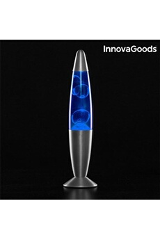lampe à poser innovagoods lampe de lave magma bleu