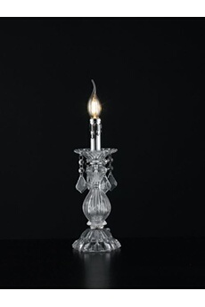 lampe à poser fan europe lampe à poser chrome, cristal 13x31cm