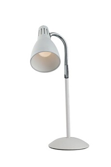 lampe à poser fan europe luce_ambiente_design - lampe de bureau ajustable, blanche, e14