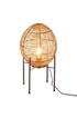 Maison et Styles Lampe de table 30x30x53 cm en fer et rotin naturel photo 2