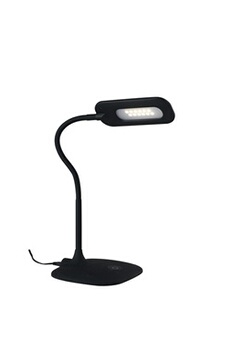 lampe à poser fan europe darwin lampe de bureau de lecture led noir 450lm 4000k dimmable 16x16x53.5cm