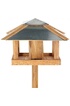 Esschert Design Best For Birds - Mangeoire en chêne sur trépied Carré toit acier photo 2