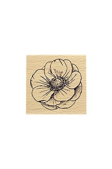 Autres jeux créatifs Florilèges Design Florilèges design fleur esquissée tampon, bois, 7 x 7 x 2,5 cm