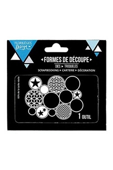 Autres jeux créatifs Florilèges Design Florilèges design fdd11709 outil de découpe des cercles métal gris 11,5 x 12,5 x 0,2 cm