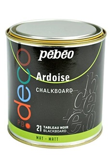 Accessoire modélisme Pebeo Pébéo 093521 déco acrylique ardoise 1 boîte métal tableau noir 500 ml