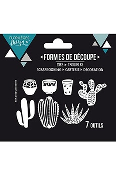 Autres jeux créatifs Florilèges Design Florilèges design fdd21609 outils de découpe quelques cactus métal gris 11,5 x 12,5 x 0,3 cm