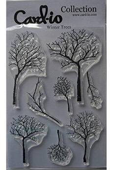 Autres jeux créatifs Card-io Card-io clair ensemble de tampons arbres en hiver lot de 8 tampons