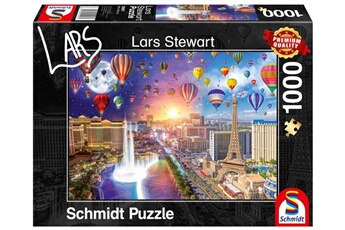 Puzzle Schmidt Schmidt spiele- lars stewart, las vegas, nuit et jour, puzzle de 1000 pièces, 59907, coloré