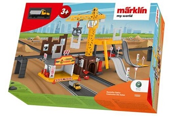 Figurine de collection GENERIQUE Marklin jeu de construction station de chantier junior jaune/gris