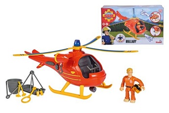 Figurine de collection Simba L'hélicoptère simba sam le pompier wallaby